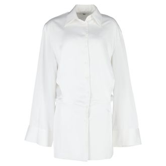 Frankie Shop Oversized Shirt in White Cotton