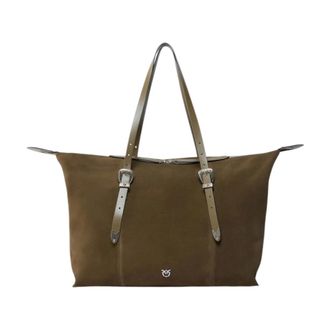 Pinko Bolso Tote Love Birds - Bags - Mujer - Verde - ONE SIZE