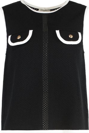 Elisabetta Franchi Tanktop - Dames - Tops zonder mouwen - Zwart - M - Tops