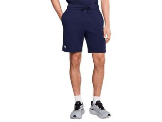 Under Armour Rival Fleece Shorts Mens Shorts Midnight Navy/White : 2XL, Fleece/Polyester