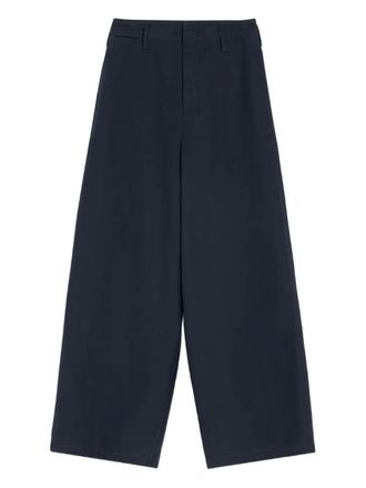 Christophe Lemaire piped-pocket trousers - women - Fabric - 36 - Blue