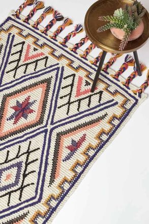 Homescapes Goa Multi Colour Kilim Wool Rug | Size: 160 cm x 230 cm