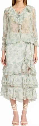 En Saison Marlene Button Front Blouse In Ivory