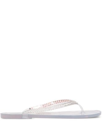 CHRISTOPHER ESBER Jo Crystal flip flops - women - PVC - 35 - White