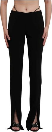 Dsquared2 Icon Strap Broek met Rits - Dames - Wijde Broeken - Zwart - XS - Broeken