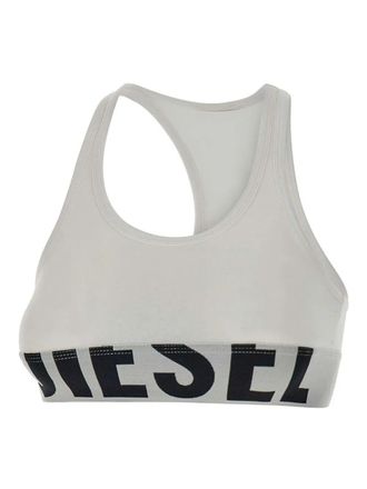 Diesel Top Sportivo Cotone Bianco
