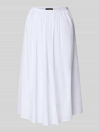 Oui Midirock mit seitlichem Rei&szlig;verschluss in Weiss, Gr&ouml;&szlig;e 36