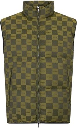 Iceberg Gilet in nylon con lavorazione jacquard e dettaglio logo - - Jackets - Uomo - Verde - XL