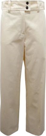 Max Mara Dames, Broeken, Wit, Maat: XS Linnen