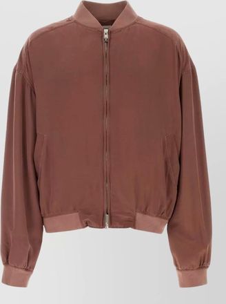 Versace silk oversized bomber jacket