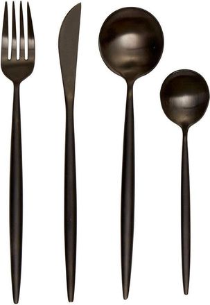 Fifty Five South Besteck-Set Modern Retro Black - 16-teilig