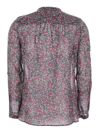 Isabel Marant Womens Dress Maria Henley Violet Cotton Blouses Shirt