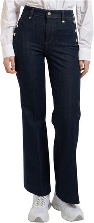 Guess New Faye Chino Jeans - Dames - Bootcut Jeans - Blauw - W26 - Katoen - Jeans