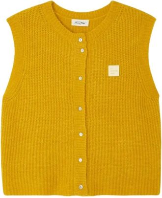 American Vintage Mujer, Jerseys, Amarillo, Talla: M