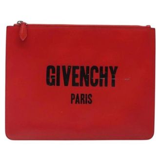 Givenchy Pre-owned Leather clutches - Dames - Pre-owned - Rood - Maat: ONE Size Leer