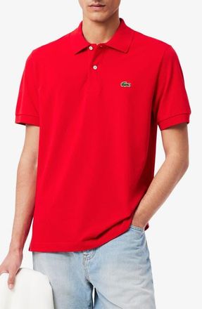 Lacoste Essentials Classic Fit Cotton Blend Piqu&eacute; Polo in Red at Nordstrom, Size 7
