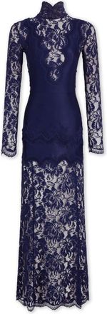 Paco Rabanne Abito lungo in pizzo - - Dresses - Donna - Blu - M