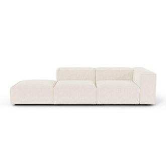 Sia Home Sof&aacute; modular 4-5 plazas derecho terciopelo chenilla crema