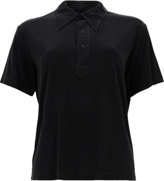 Maison Margiela Polo Manica Corta con Bottoni - - Tops - Donna - Nero - M