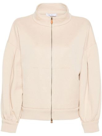 Max Mara Gastone jack met logo-reli&euml;f - Beige