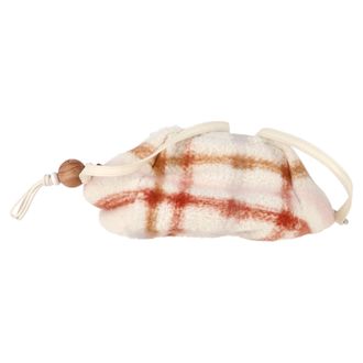 Loro Piana Pre-owned Womens Small Puffy Check Print Pouch Bag in Multicolor Cashmere - Multicolour - One Size