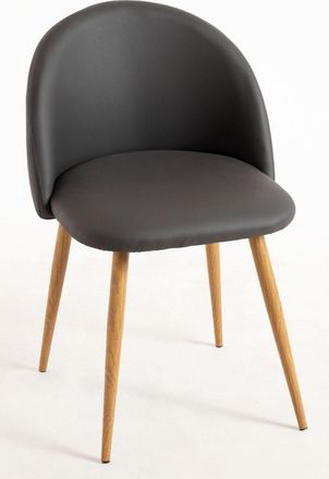 Regalos Miguel Sillas Comedor - Silla Vint Polipiel - Gris