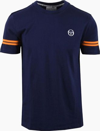 Sergio Tacchini Mens SERGIO TACCHINI GRELLO CREW NECK T-SHIRT MARITIME BLUE/ORANGE PEPPER - Navy - Size: 42