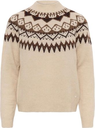 Cream Jersey - Knitwear - Mujer - Beige - 2XL