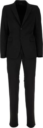 Prada Single Breasted Suits, male, Black, Size: M Technical Fabric Single-Breasted Suit