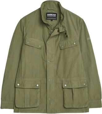 Barbour Garment Dyed Duke Casual Jacket - Heren - Zomerjassen - Groen - L - Katoen - Jassen