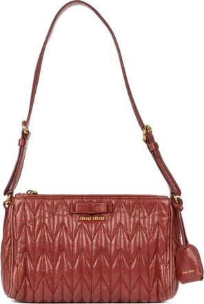 Miu Miu Borsa a spalla matelass&eacute; - Rosso