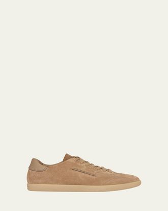 Ermenegildo Zegna Mens 232 Suede Low-Top Sneakers