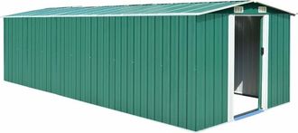vidaXL Caseta de jardín metal verde 257x580x181 cm Vidaxl