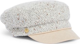 Vince Camuto Boucl&eacute; & Faux Suede Conductor Hat in Ivory at Nordstrom Rack