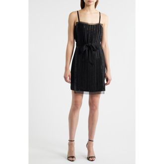 BOSS Digada Beaded Sleeveless Minidress in Black at Nordstrom, Size 2