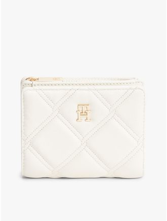 Tommy Hilfiger Womens Quilted Bifold Wallet - Soft Cream