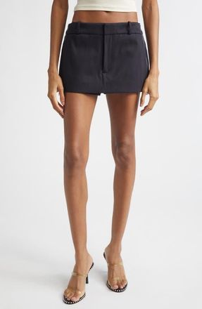 Alexander Wang Mid Rise Cotton Miniskort in Black at Nordstrom, Size 10