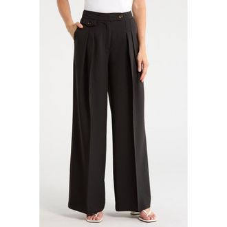 Barbour Francis High Waist Wide Leg Pants in Black at Nordstrom Rack, Size 12 Us / 16 Uk