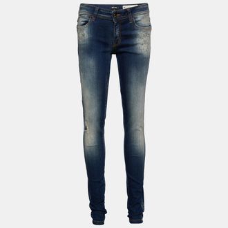 Just Cavalli Denim Skinny Leg Distressed Jeans