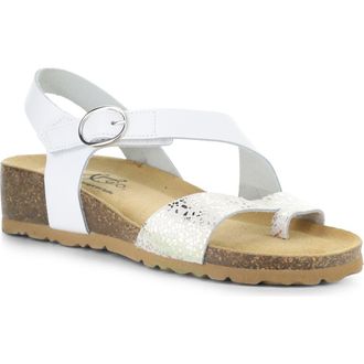 Bos. & Co. Luissa Slingback Platform Wedge Sandal in White at Nordstrom, Size 10-10.5Us
