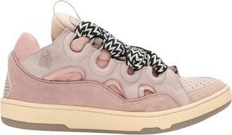 Lanvin Leather Curb Sneaker - Heren - Sneakers - Roze - 42 EU - Leer - Schoenen