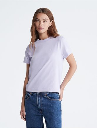 Calvin Klein Womens Archive Logo T-Shirt - Purple - XS