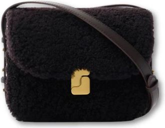 SOEUR Womens Bellissima Shearling Bag In Marron