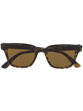 Ray-Ban polarised rectangular frame sunglasses - unisex - Acetate - 51 - Brown