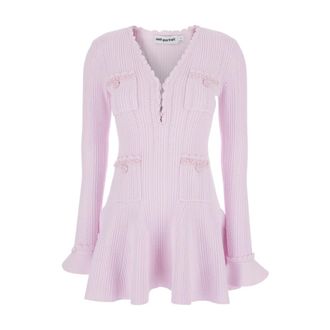 Self Portrait Dames, Jurken, Roze, Maat: XS Viscose