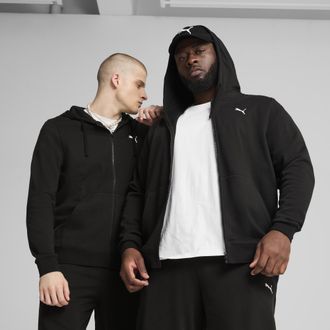 Puma Felpa con cappuccio a zip Essentials da uomo, Abbigliamento, Nero, XL
