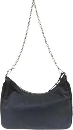 Prada Pre-owned Vintage Schoudertas - Dames - Vintage Schoudertas - Zwart - ONE Size - Nylon - Vintage
