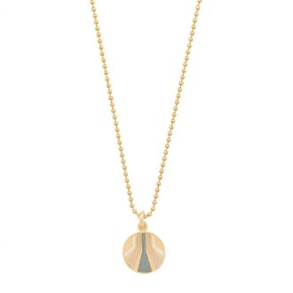 Jessica Elliot Womens Enameled Small Round burst Pendant Necklace In Vermeil/neutrals