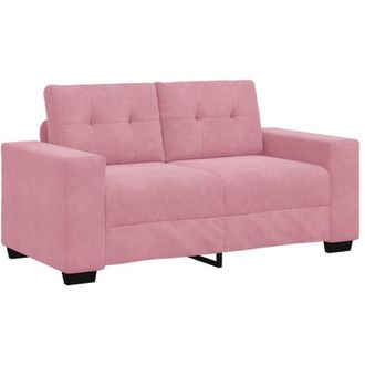 vidaXL Divano Divanetto Rosa 120 cm in Velluto vidaXL