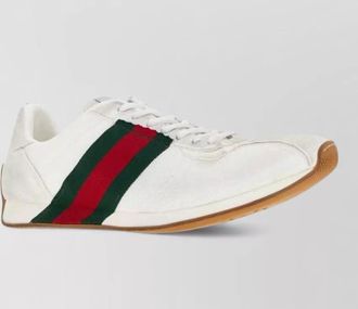 Gucci mesh and suede lace-up sneakers